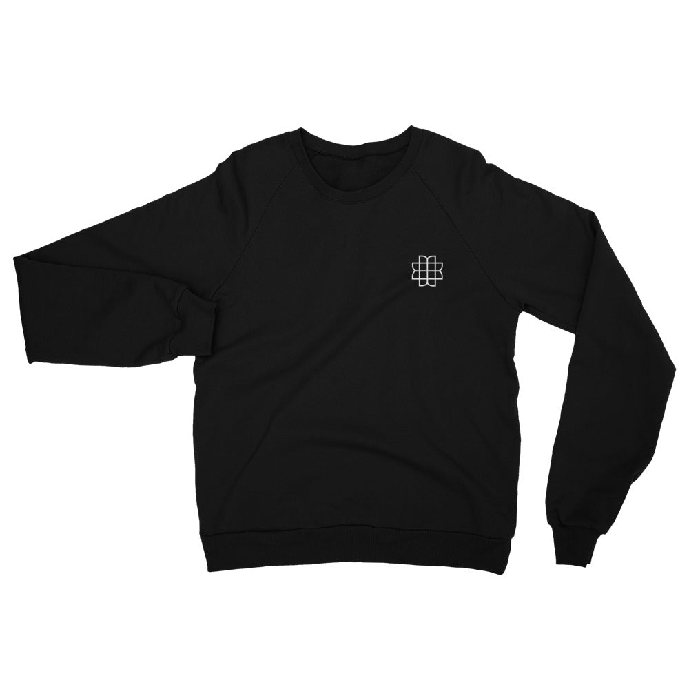 Unisex Front/Back Logo Fleece Raglan Sweatshirt - MATTIE + MARGOT